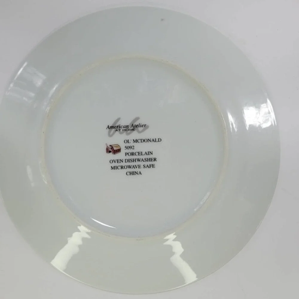 American Atelier Ol' McDonald Rooster Salad Plate